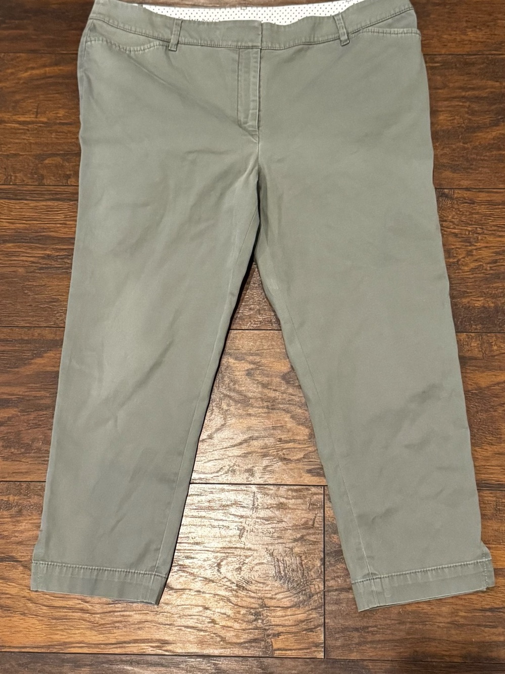 Talbots Perfect Crop Pants Women’s 12P Sage Green